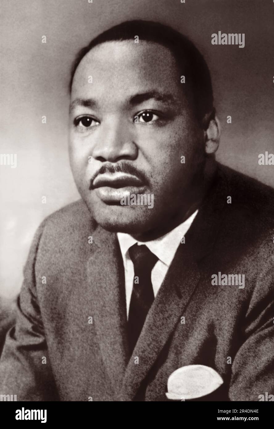 Retrato del líder de los derechos civiles Dr. Martin Luther King, Jr Foto de stock