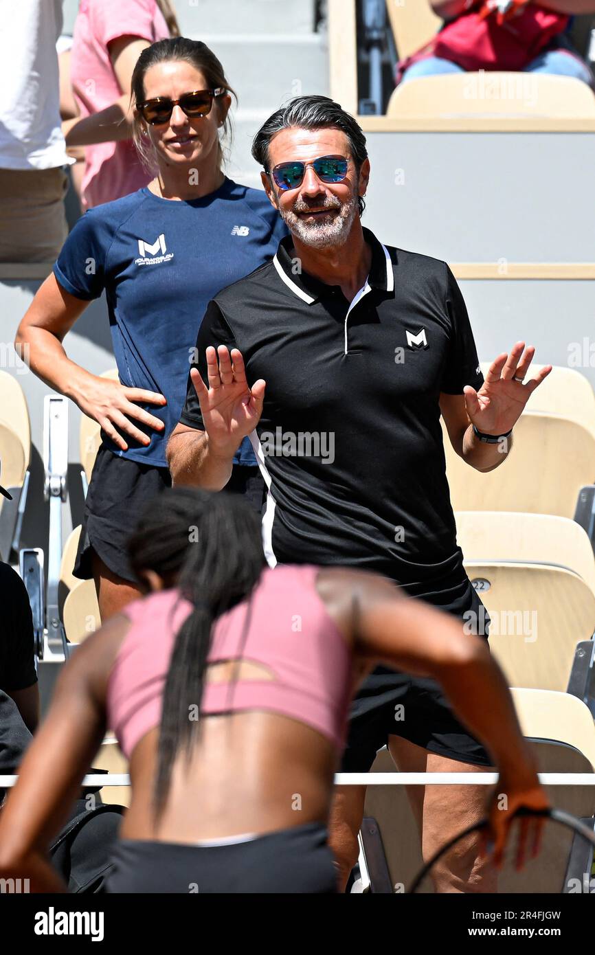 CORI Coco Gauff y Patrick Mouratoglou (entrenador) durante el Abierto