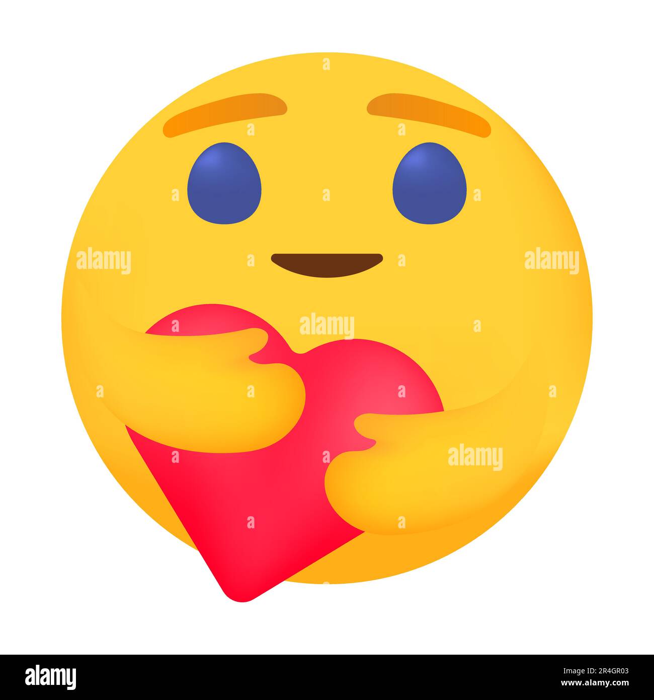 Emoji con el coraz n en la mano. Precioso emoticon con sonrisa