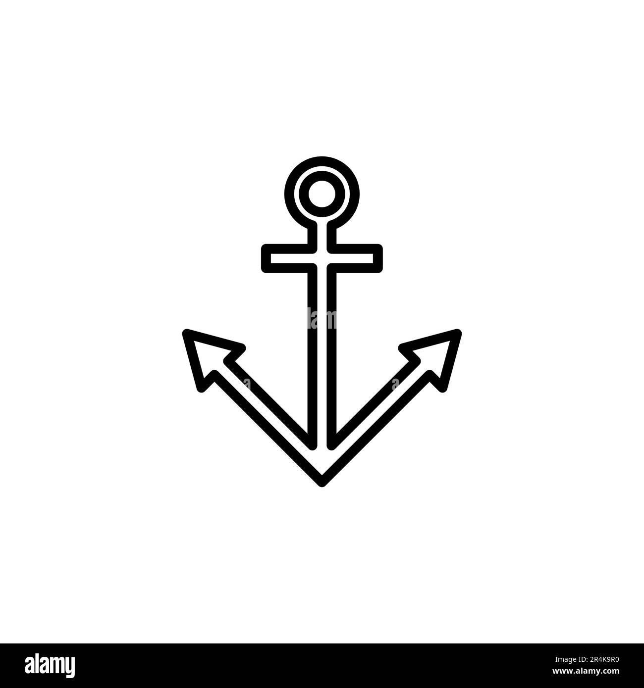 Vector de icono de ancla. Logotipo del símbolo de anclaje. Ancla icono