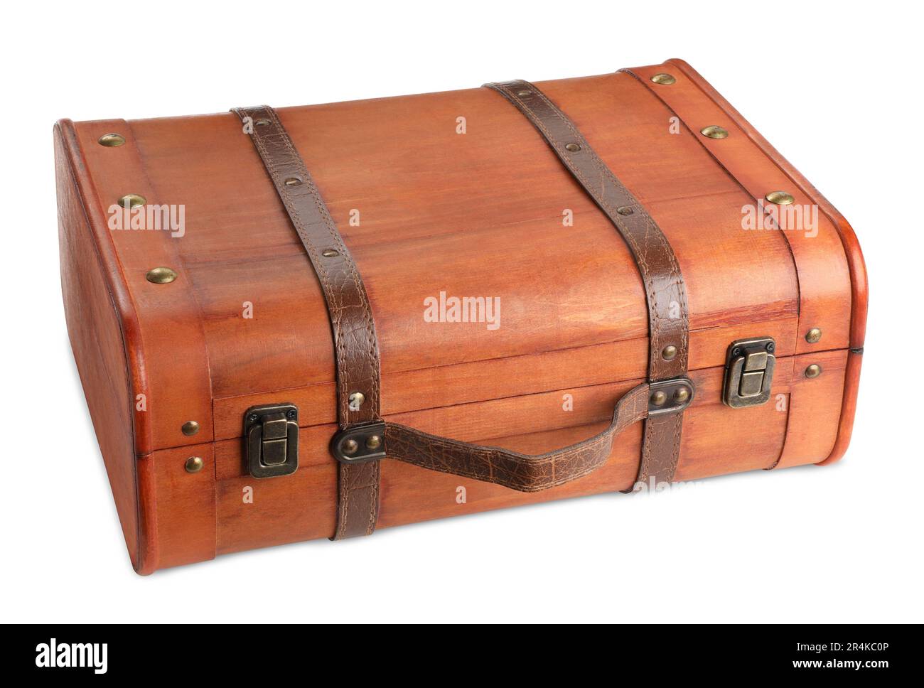 Maleta viaje grande cuero marrón equipaje. Fondo blanco aislado 3D  Fotografía de stock - Alamy