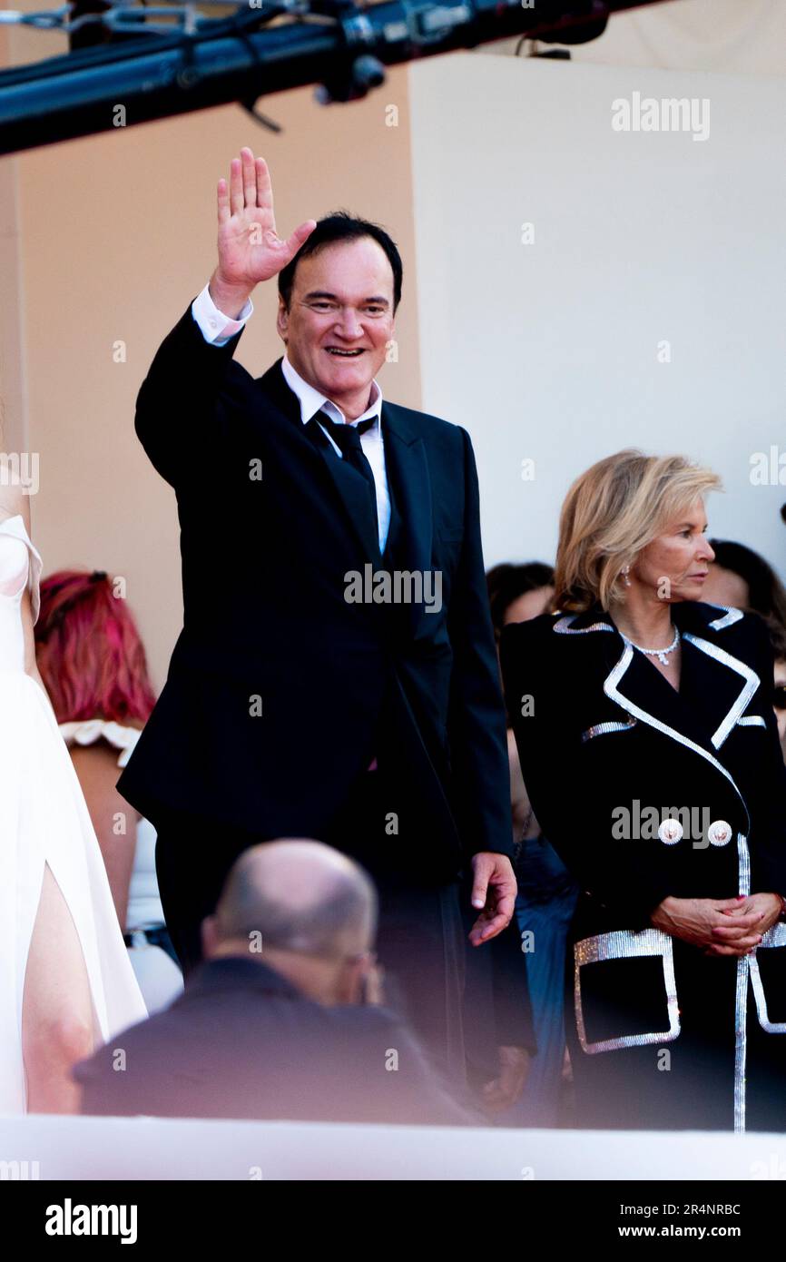 Cannes, Francia, 27 de mayo de 2023, Quentin Tarantino asiste a la 76th edición anual del festival de cine de Cannes en el Palacio de Festivales(Créditos foto: Giovanna Onofri) Foto de stock