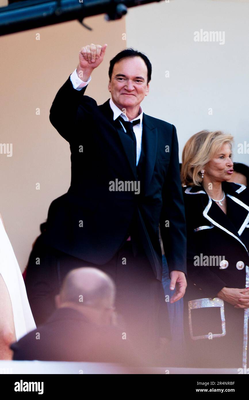 Cannes, Francia, 27 de mayo de 2023, Quentin Tarantino asiste a la 76th edición anual del festival de cine de Cannes en el Palacio de Festivales(Créditos foto: Giovanna Onofri) Foto de stock