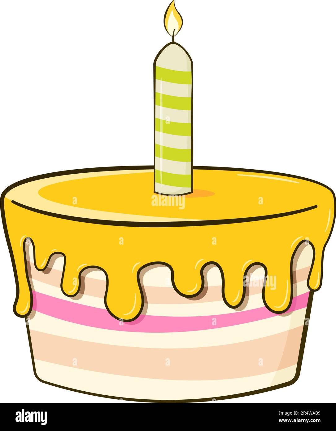 Torta De Cumpleaños Con El Icono De Las Velas Vector Ilustración del Vector  - Ilustración de fondo, caliente: 114071802