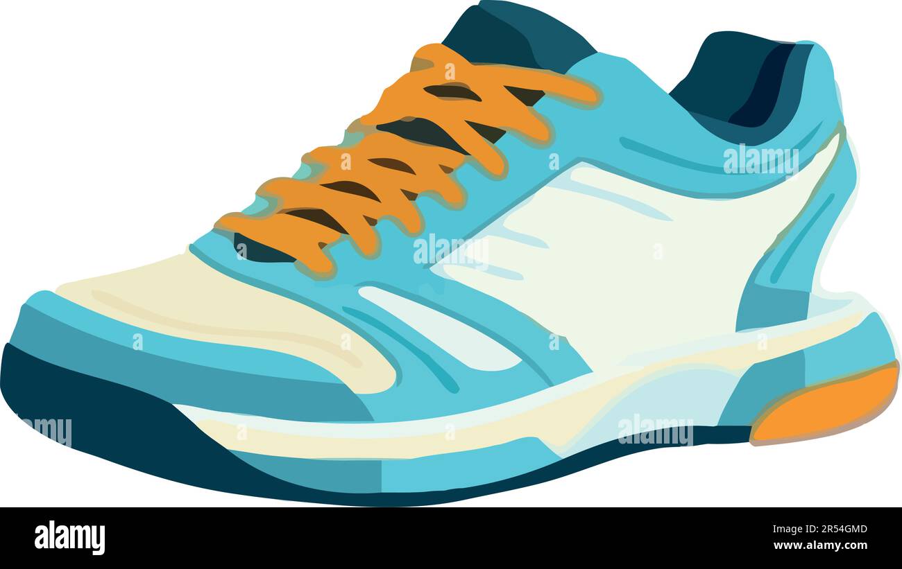 Dise o moderno del vector de zapatos deportivos azules Imagen
