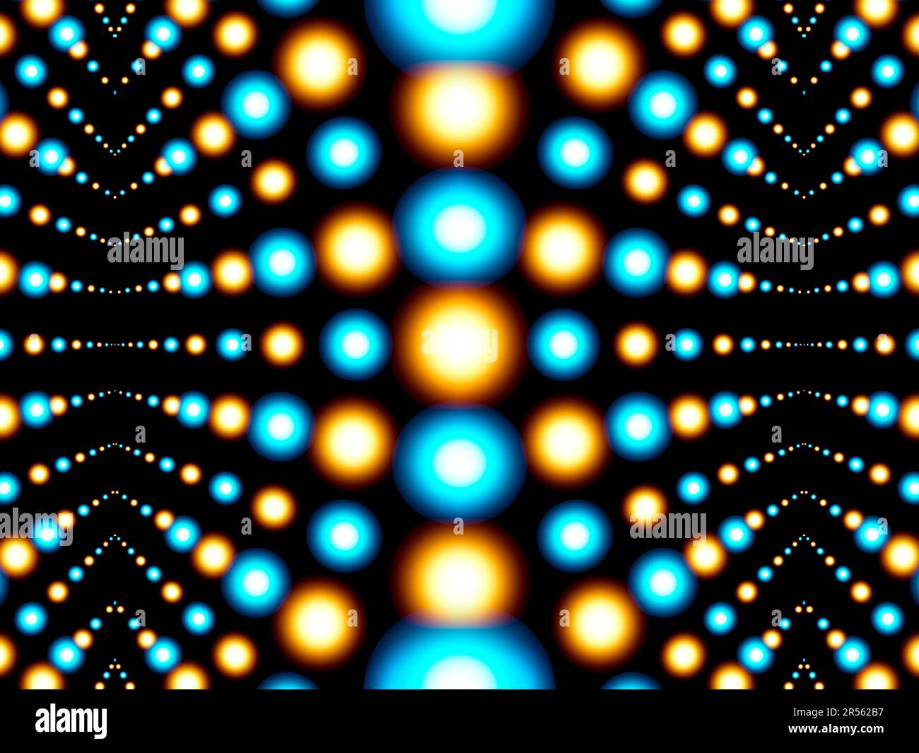 Ilustración abstracta de la estructura cristalina atómica Foto de stock