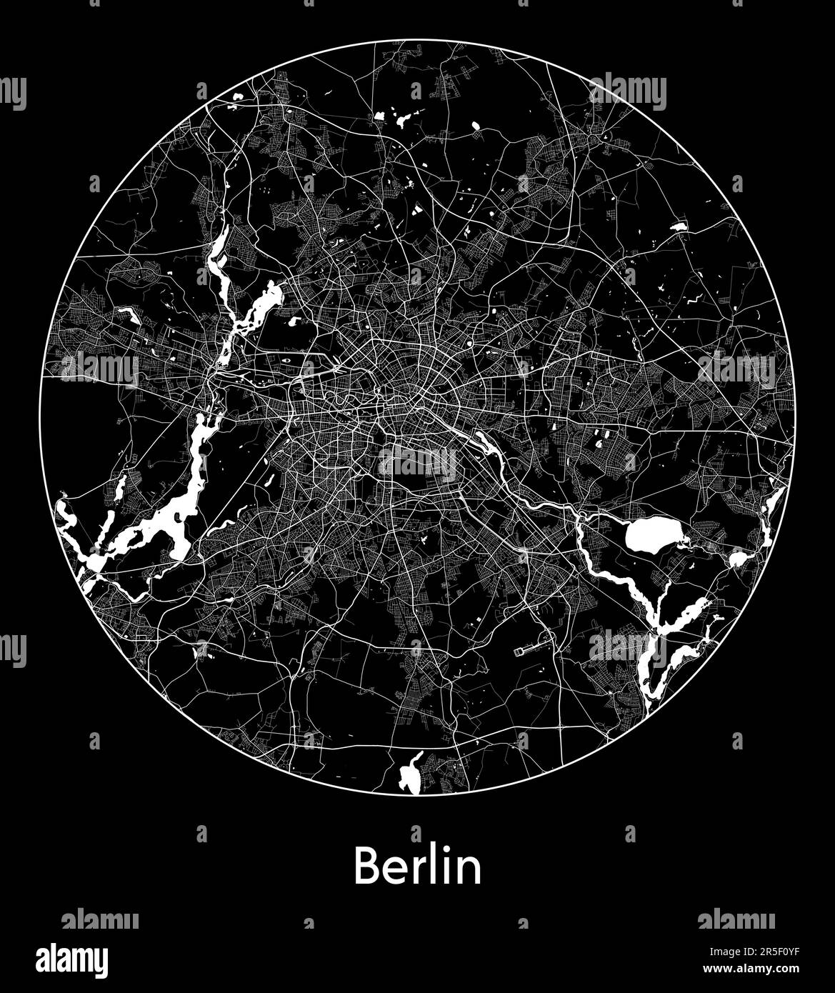 Mapa de la ciudad Berlín Alemania Europa ilustración vectorial Ilustración del Vector