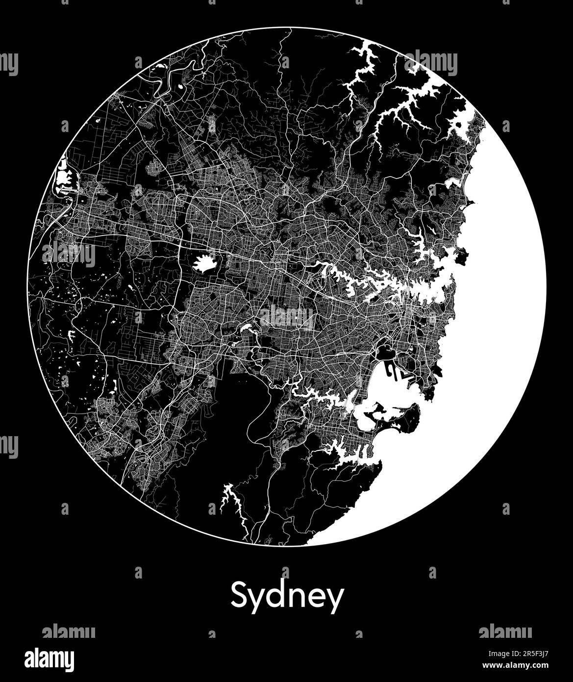 Mapa de la ciudad Sydney Australia ilustración vectorial Ilustración del Vector