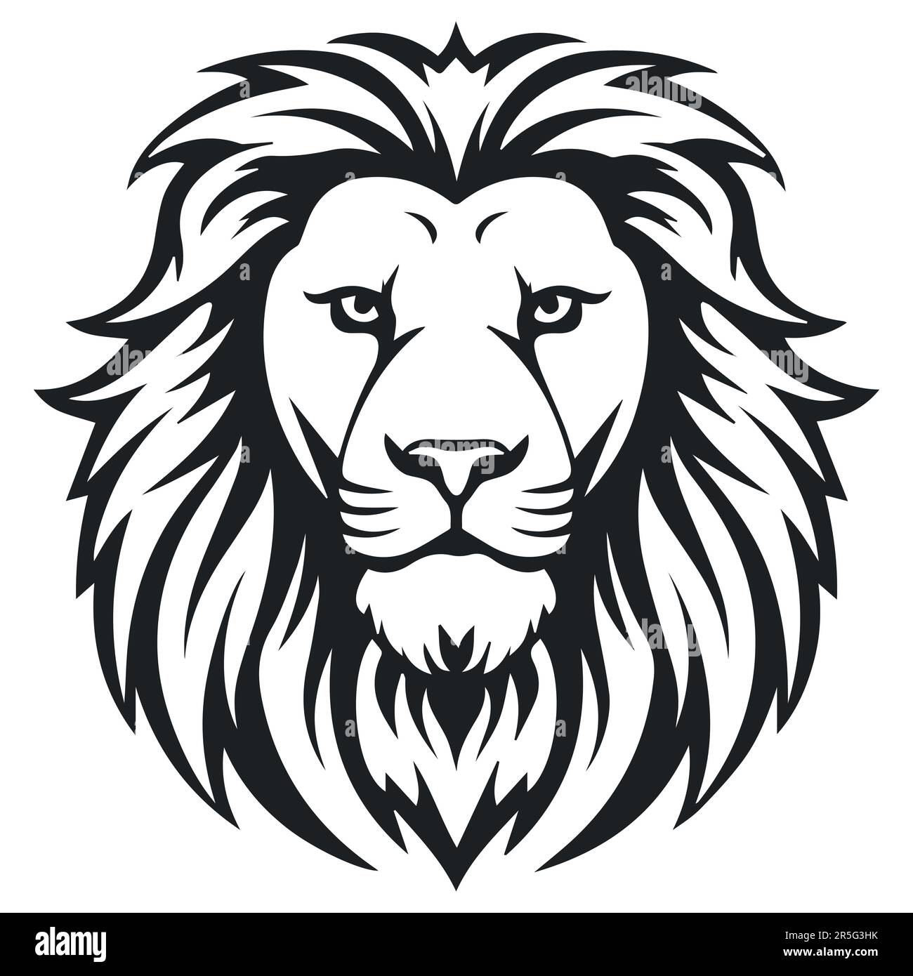 Diseño de ilustración de la plantilla vectorial del logotipo de Lion
