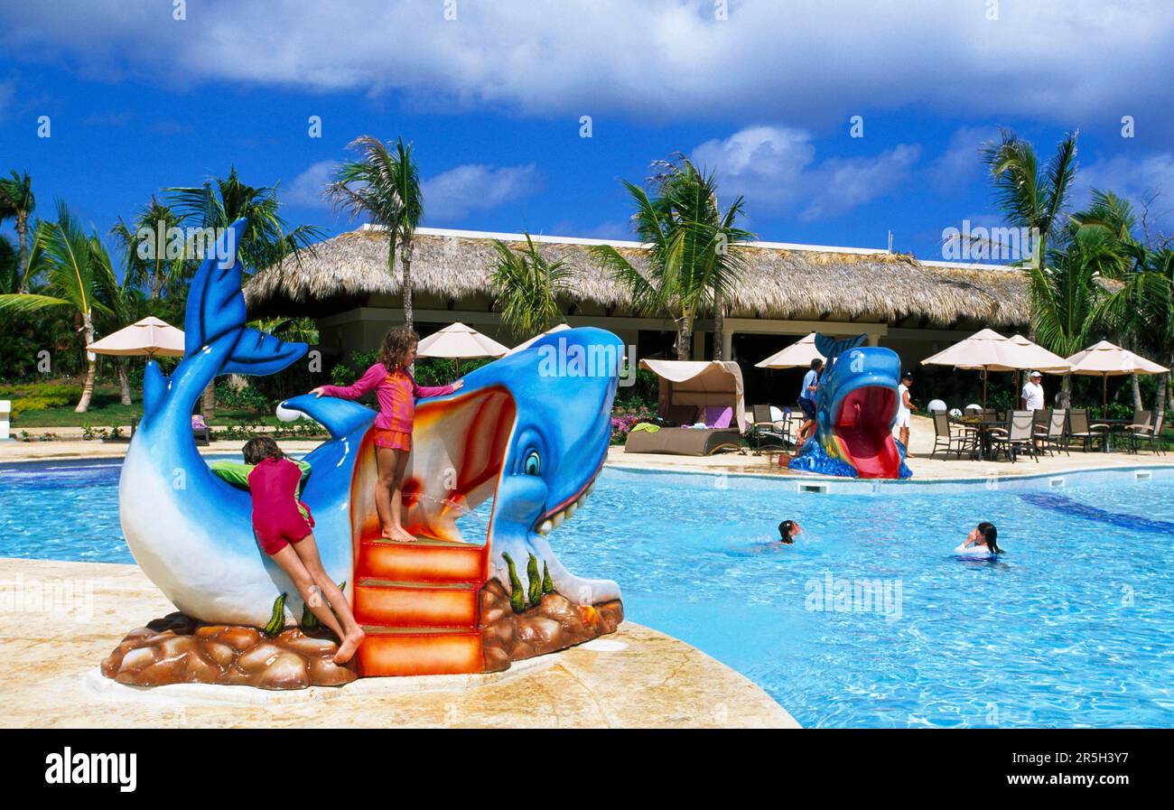 Hotel Paradisus Punta Cana en Playa Bavaro, Punta Cana, República Dominicana, El Caribe Foto de stock