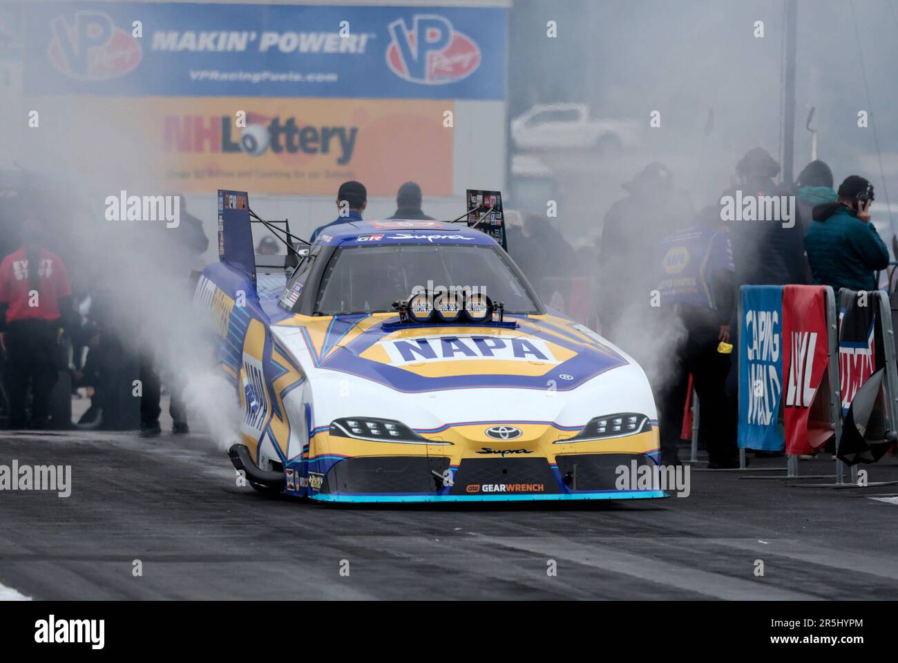 EPPING, NH JUNE 03 NHRA legend Ron Capps in a '23 Toyota during Fuel