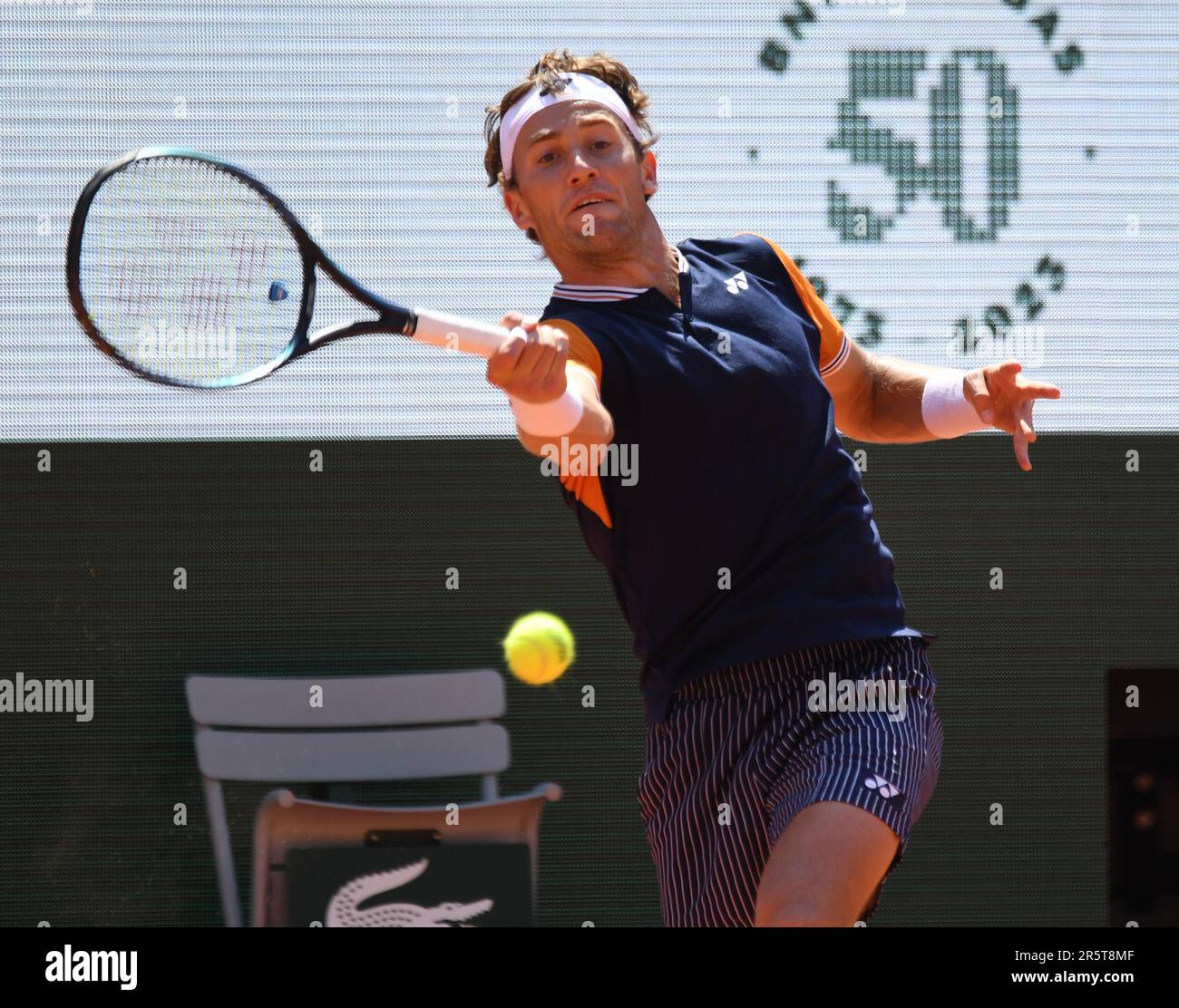 París, Francia. 05th de junio de 2023. Roland Garros Paris French Open 2023 Día 9 05/06/2023 Casper Ruud (NOR) gana el crédito del partido de la cuarta ronda: Roger Parker/Alamy Live News Foto de stock