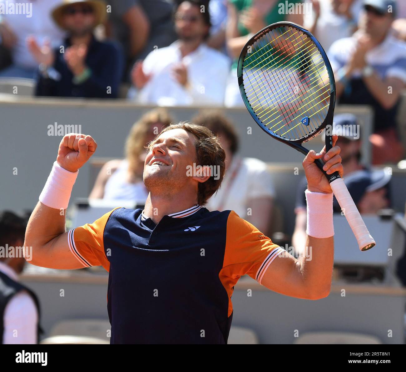 París, Francia. 05th de junio de 2023. Roland Garros Paris French Open 2023 Día 9 05/06/2023 Casper Ruud (NOR) gana el crédito del partido de la cuarta ronda: Roger Parker/Alamy Live News Foto de stock