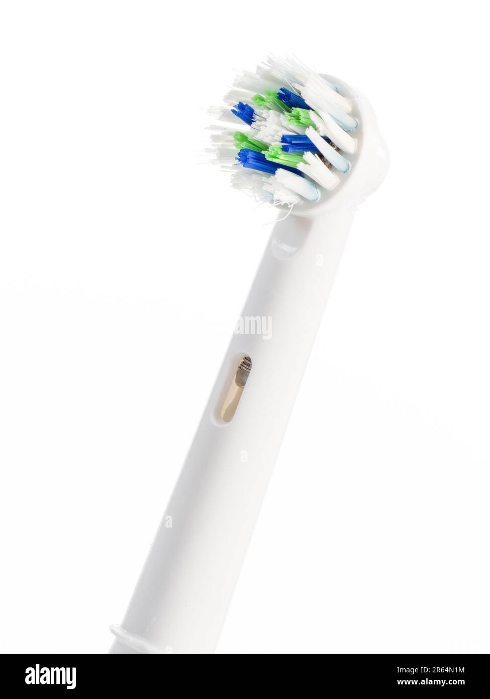 Cierre el cabezal de un cepillo dental eléctrico Foto de stock
