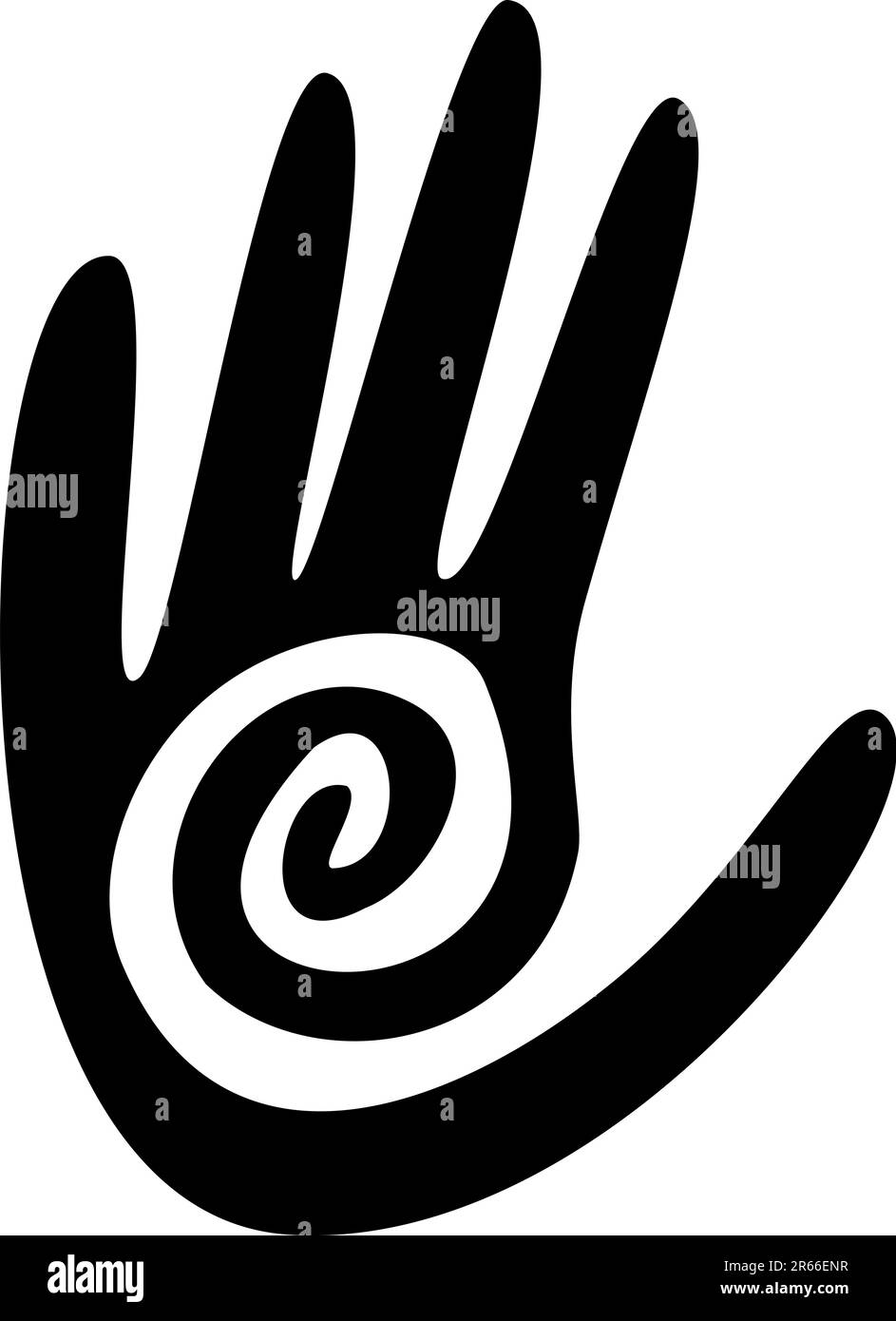 Un americano nativo símbolo de mano Ilustración del Vector