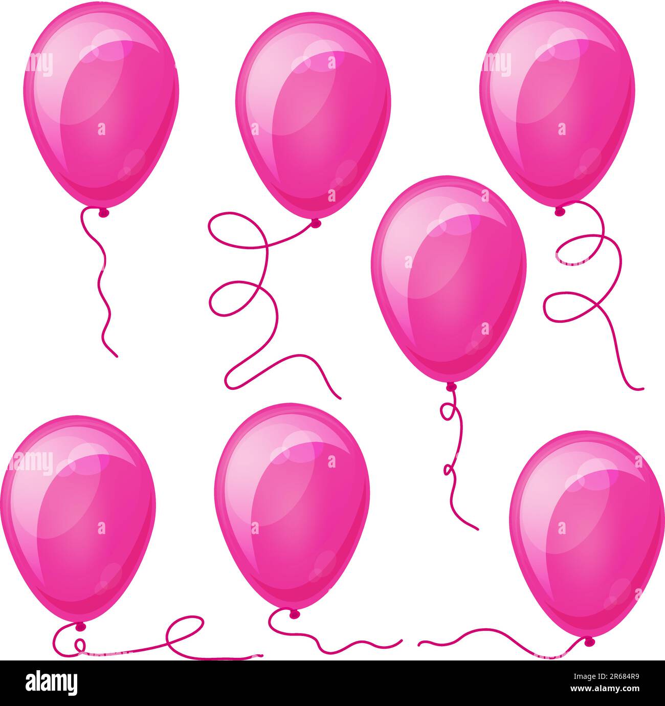 lindos globos rosas sobre fondo rosa 2419302 Vector en Vecteezy