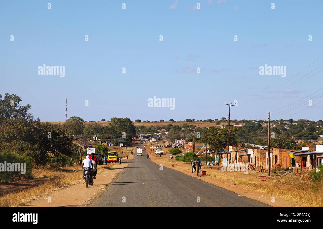 En la Gran Carretera del Este entre Lusaka y Chipata, Zambia, en la