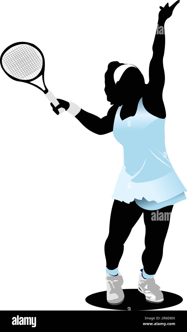 Jugador de tenis. Ilustración vectorial Ilustración del Vector
