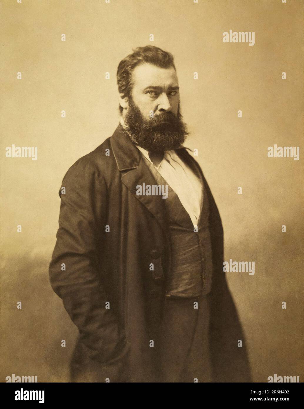 Jean-François Millet por Nadar. 1856-58. Foto de stock