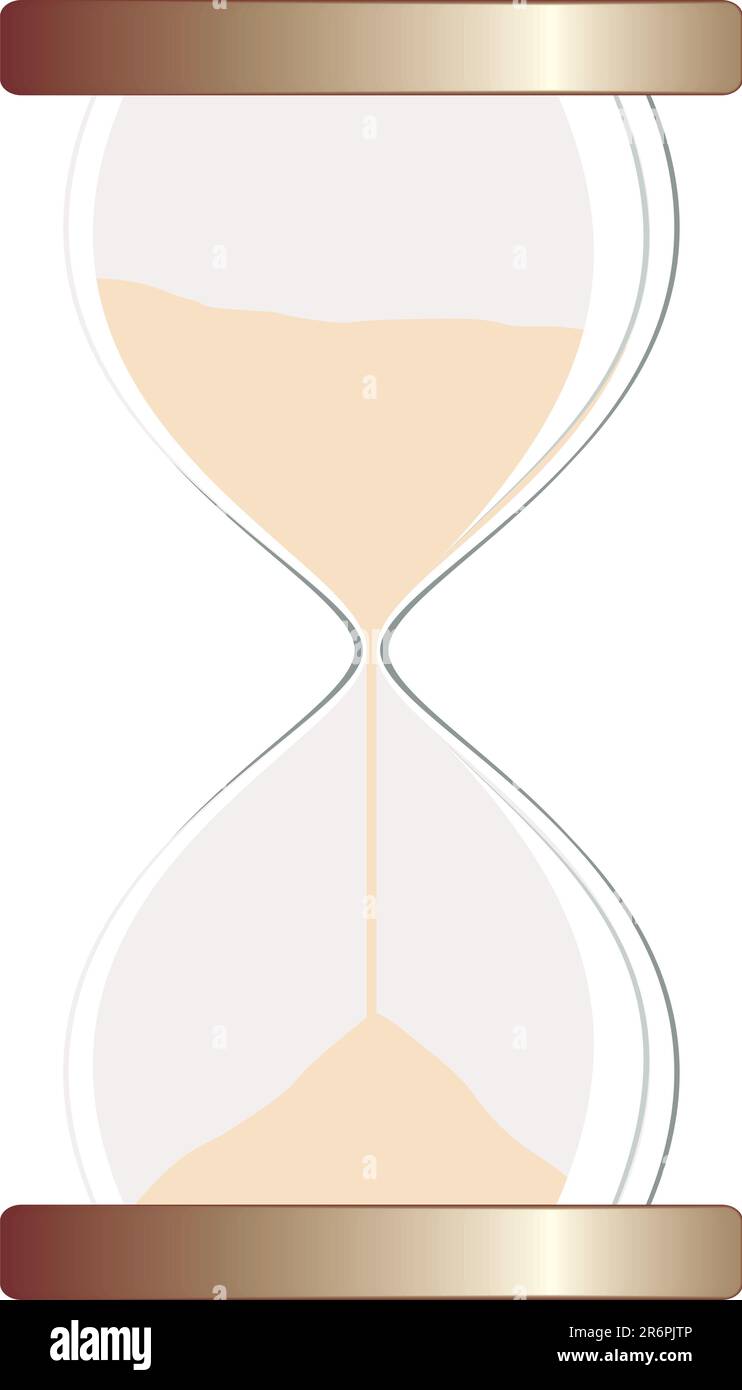 ilustración de reloj de arena aislado Ilustración del Vector