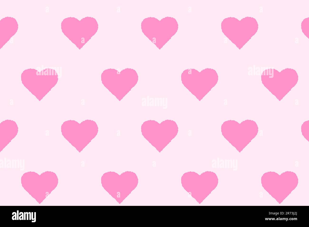 Estilo Barbie. Dibujado a mano doodle pequeños corazones rosados en barbie  fondo rosa patrón sin fisuras. Gráficos del día de San Valentín para  postales, anuncios, papel de envoltura Imagen Vector de stock -
