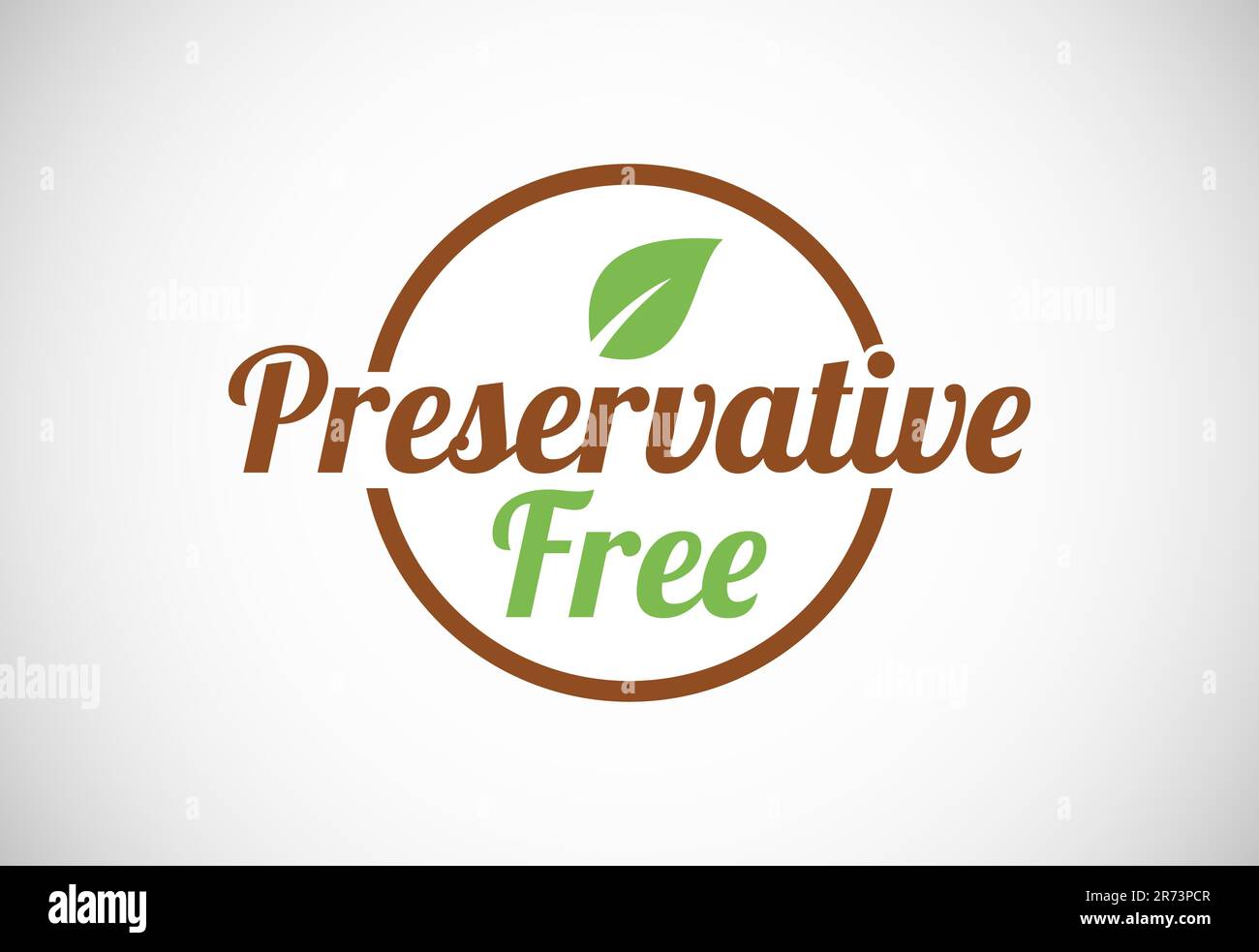Etiqueta del paquete de alimentos orgánicos naturales libres de conservantes. Sin aditivos, sin conservantes. comida natural. Ilustración vectorial Ilustración del Vector