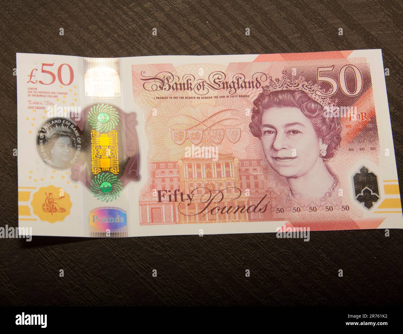 Billetes de banco de la libra esterlina británica. Dinero £50 libras en efectivo billetes del Reino Unido, Sterling,50 Foto de stock