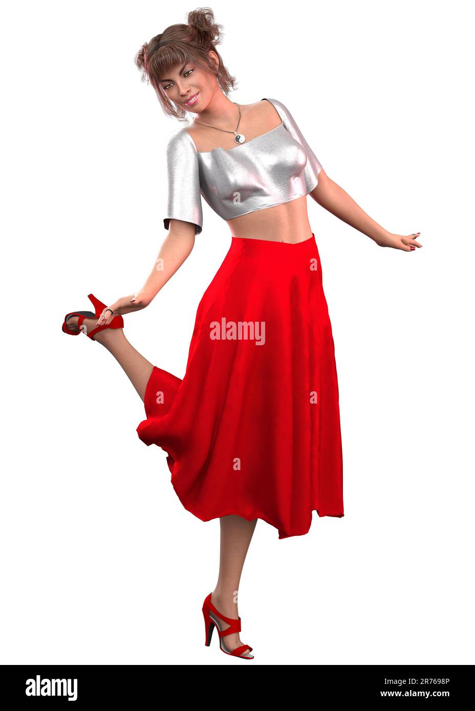 Foto Una mujer con falda roja posa para una foto – Imagen Cuerpo de mujer  gratis en Unsplash