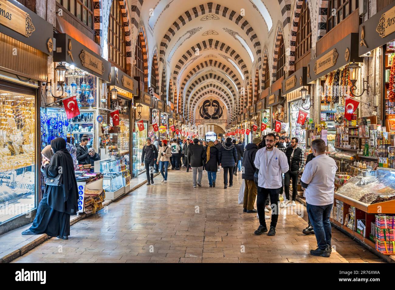 El Bazar de las especias, Estambul, Turquía Foto de stock