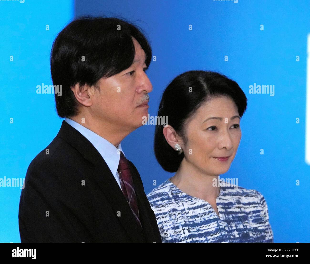 Japan's Crown Prince Akishino and his wife Princess Kiko visit a