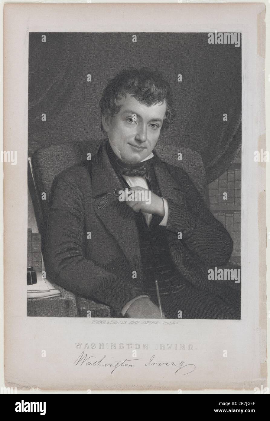 Washington Irving c. 1856 Foto de stock