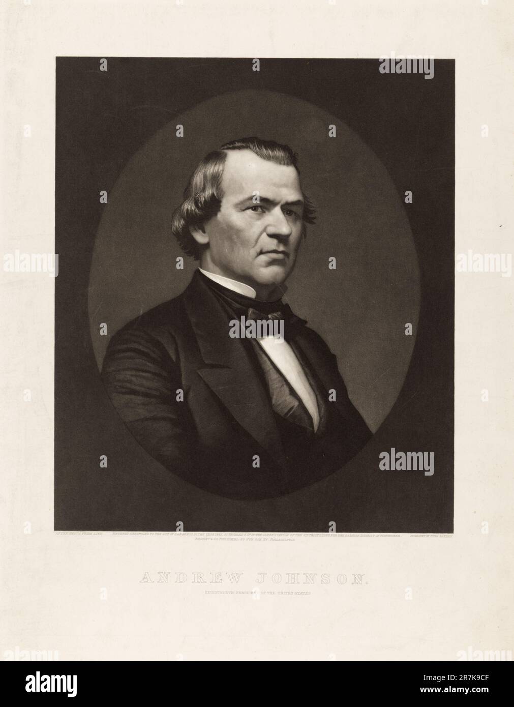 Andrew Johnson 1865 Foto de stock