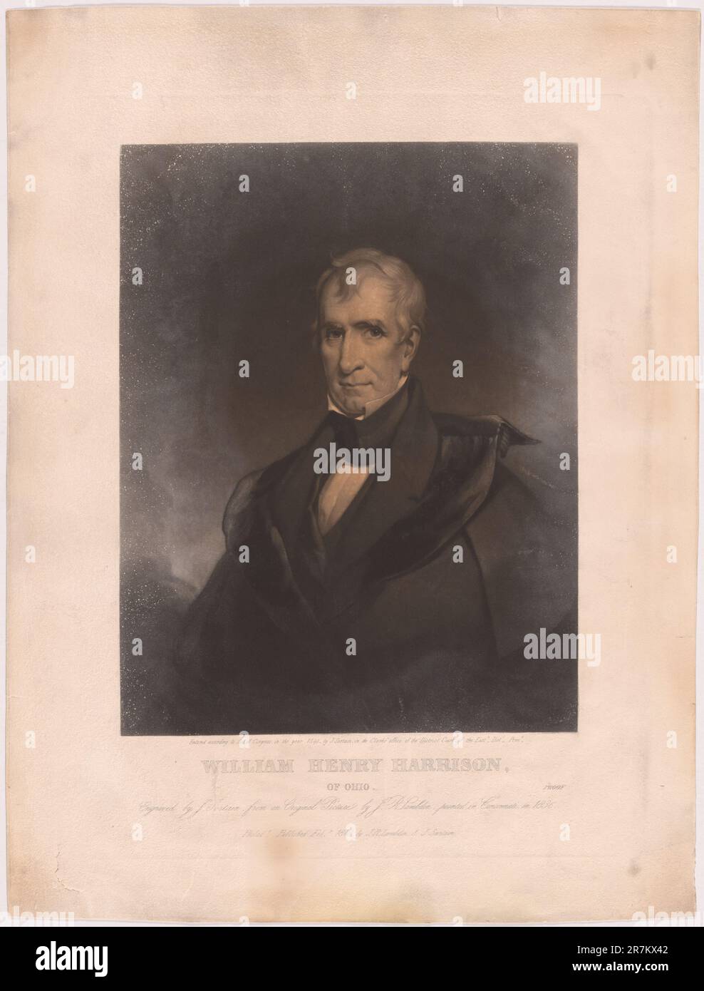 William Henry Harrison 1840 Foto de stock