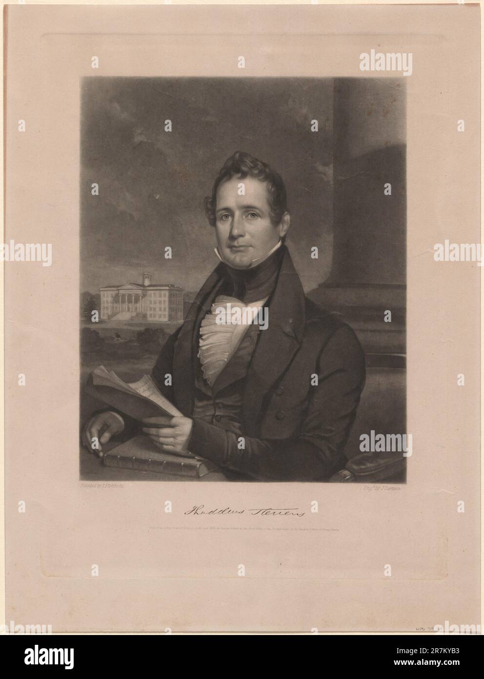 Thaddeus Stevens 1835 Foto de stock