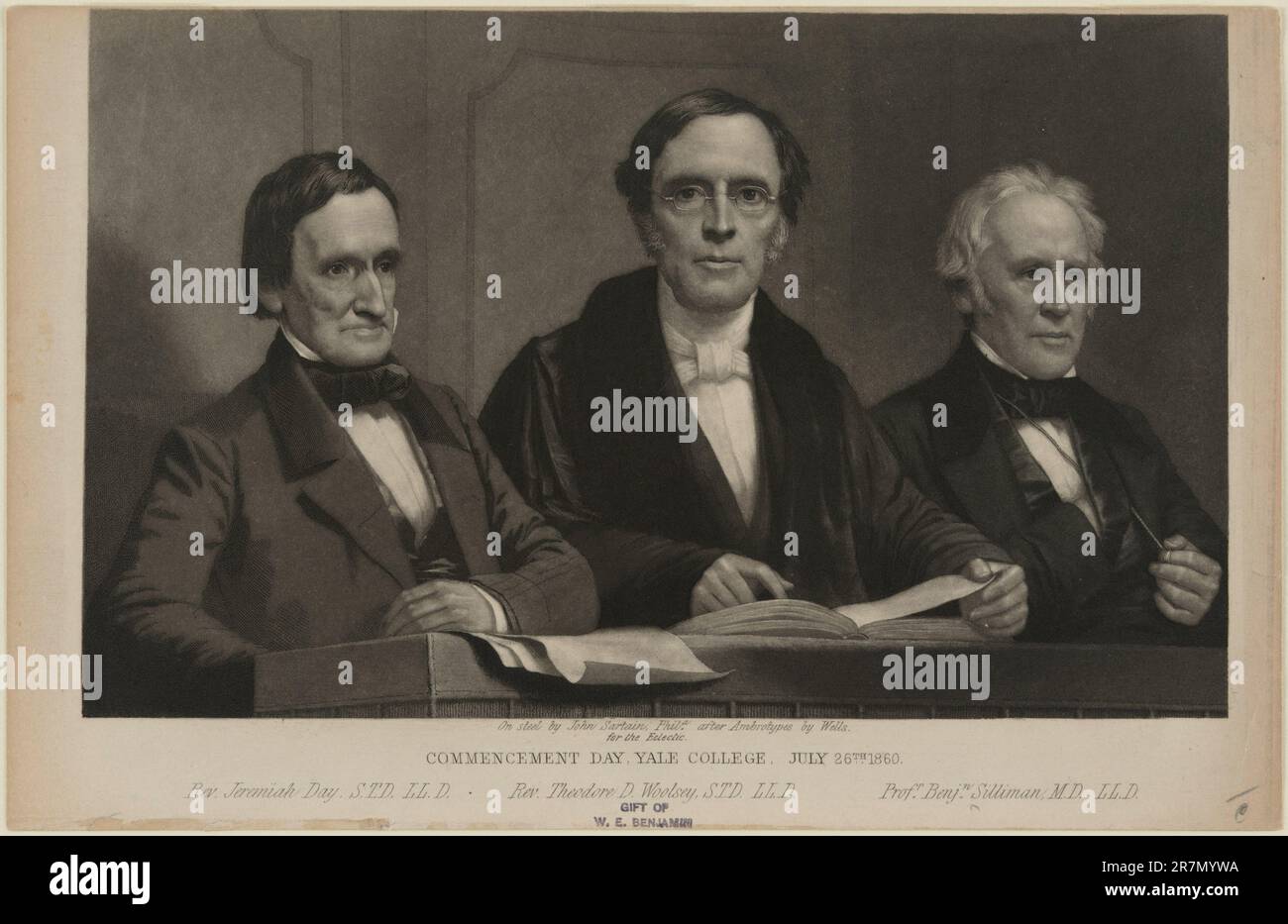 Día de Comienzo, Yale College 1860 Foto de stock