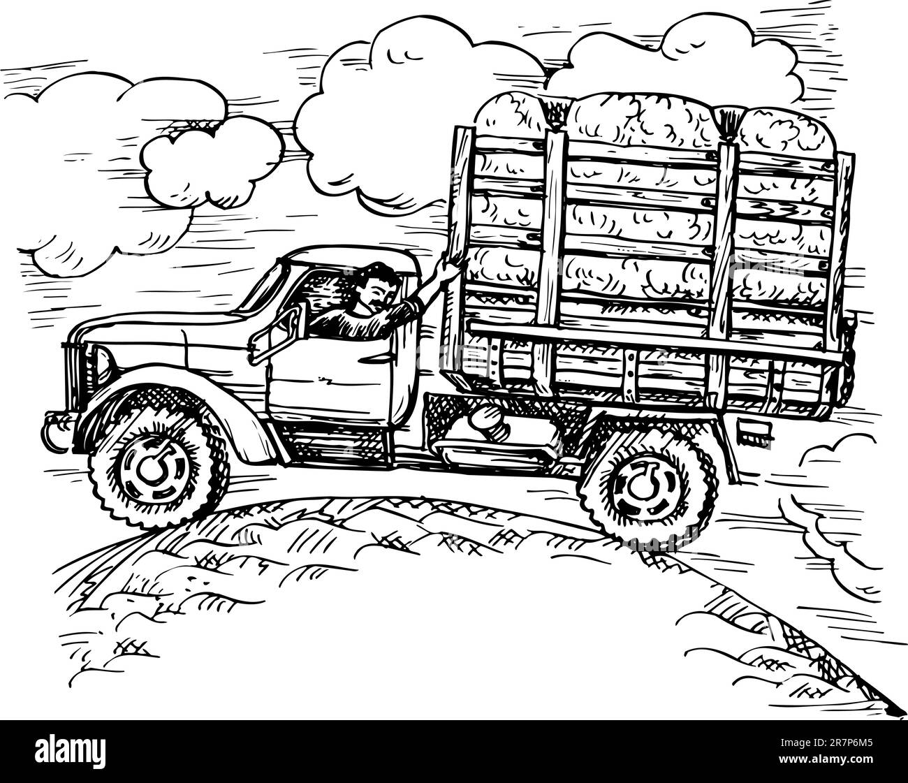 Camión conductor Imágenes vectoriales de stock - Alamy