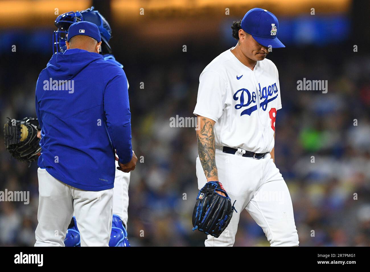 LOS ANGELES, CA - MAY 03: Los Angeles Dodgers Pitcher Victor Gonzalez (81)  pitches during the game between the Phillies and the Dodgers on May 03,  2023, at Dodger Stadium in Los