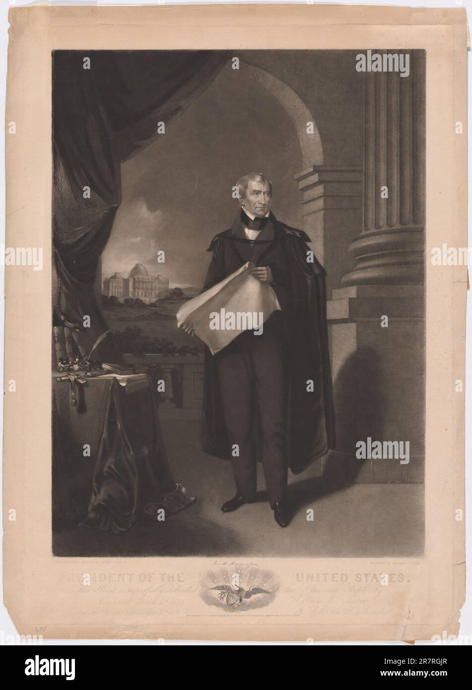 William Henry Harrison 1841 Foto de stock