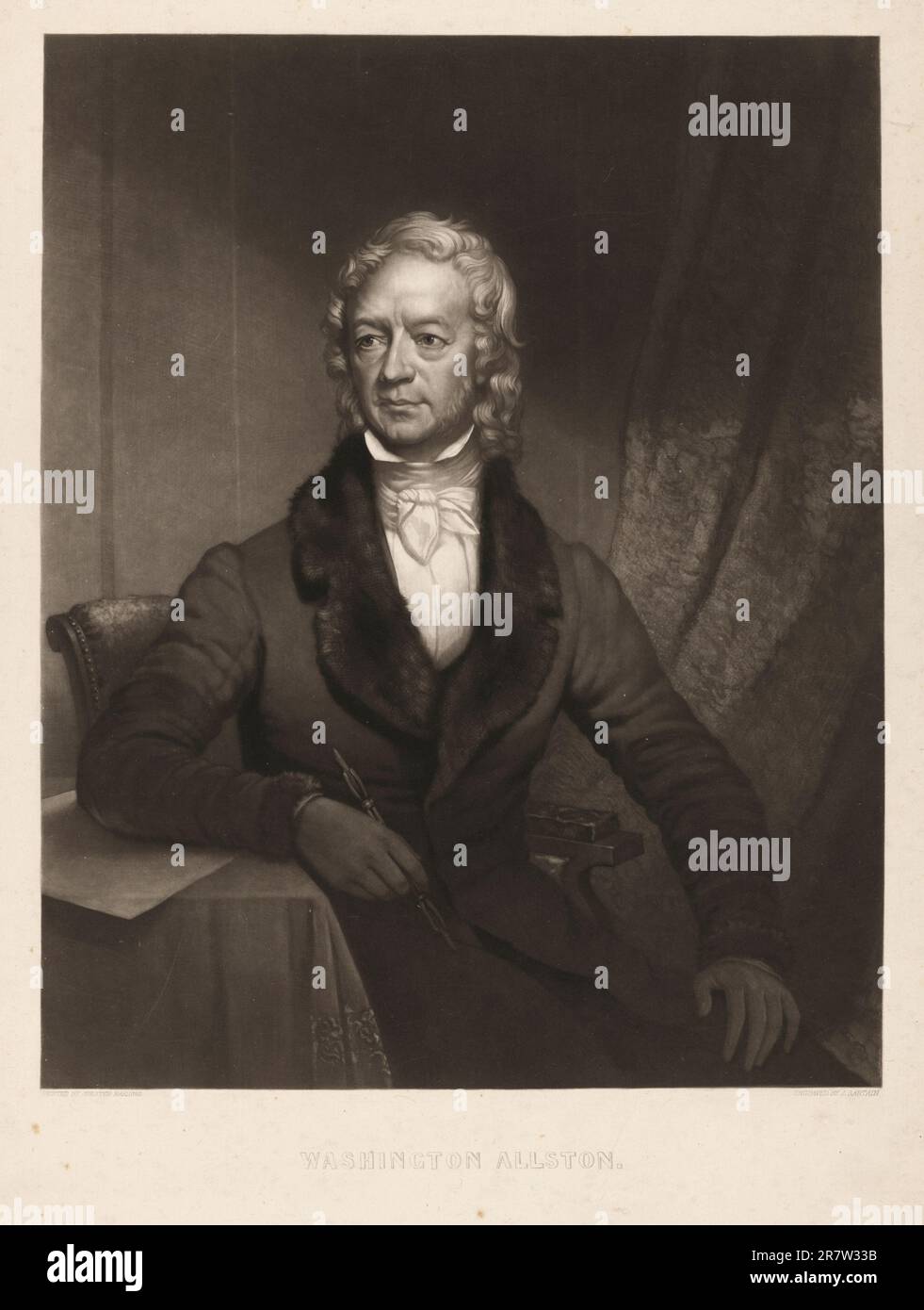 Washington Allston c. 1843 Foto de stock