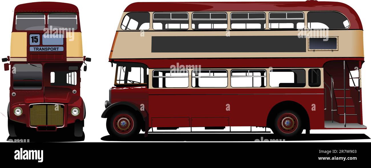 Londres Double Decker Bus rojo. Ilustración vectorial Ilustración del Vector