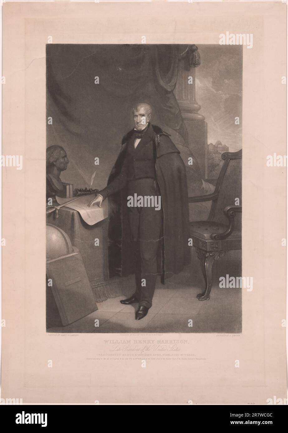 William Henry Harrison 1841 Foto de stock
