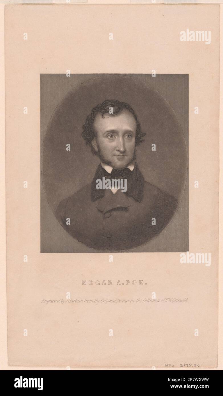 Edgar Allan Poe 1849 Foto de stock