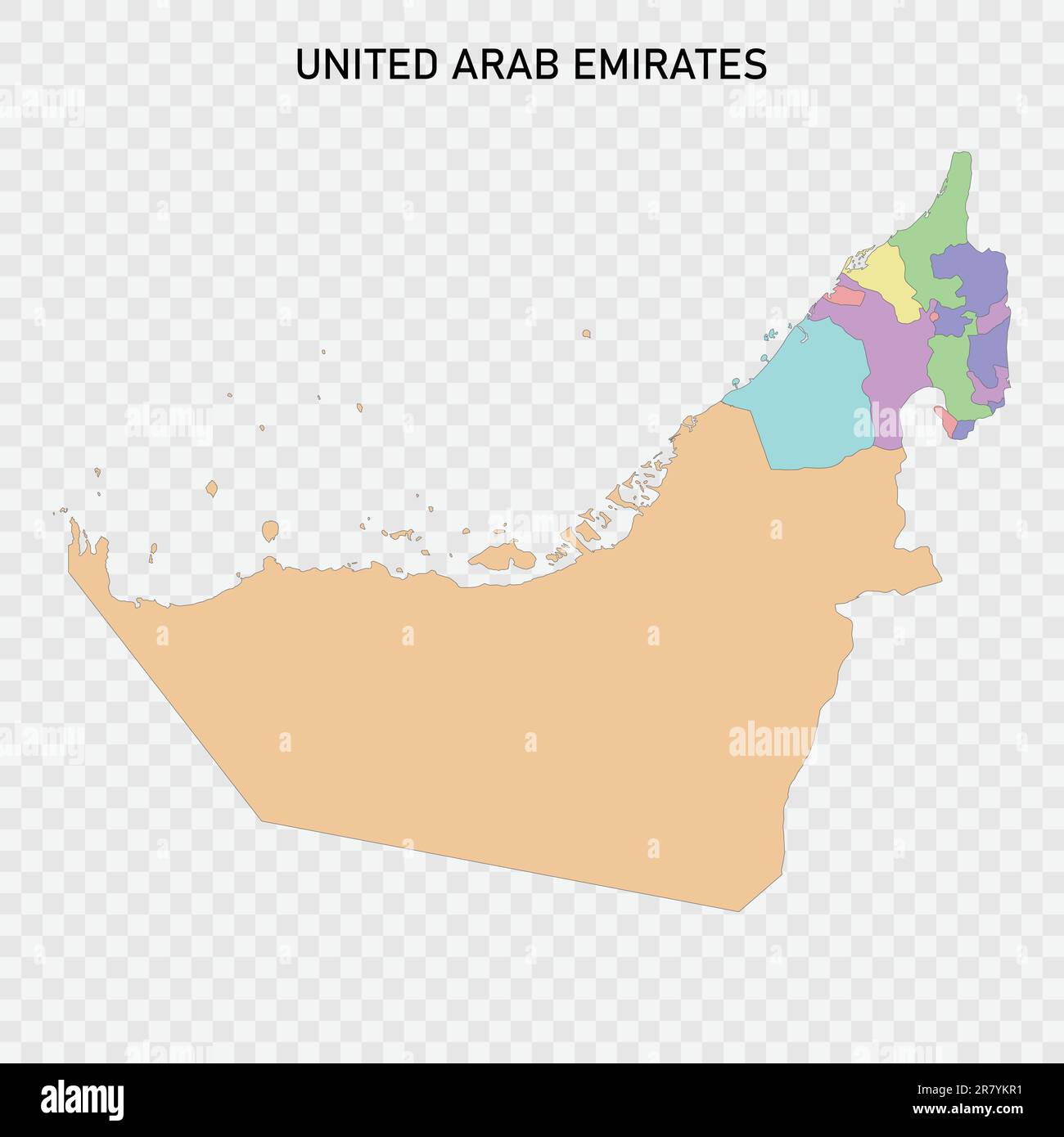 Mapa Coloreado Aislado De Con Fronteras De Las Regiones Imagen Vector De Stock Alamy 9181