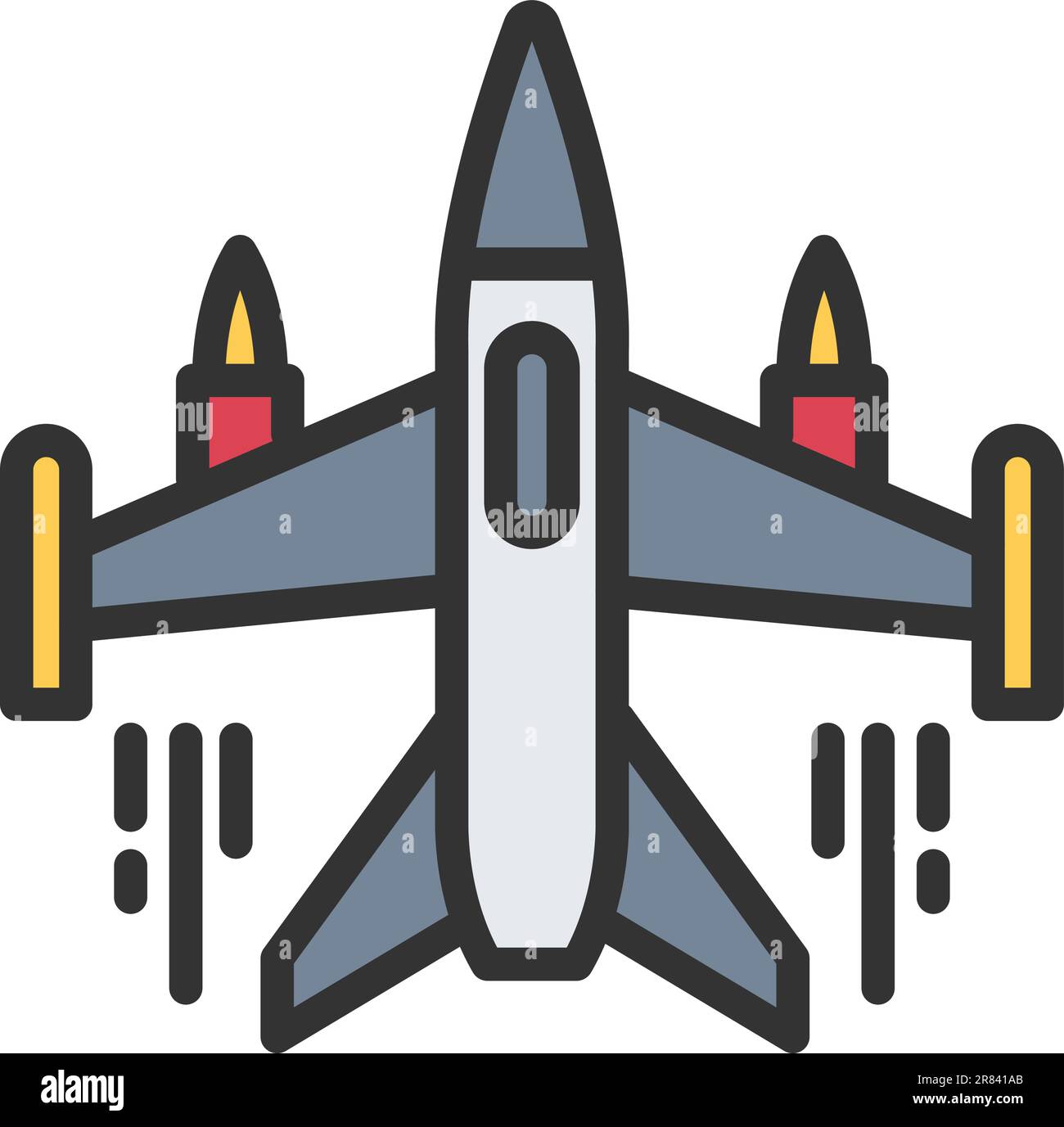 Icono de avión de combate imagen vectorial. Ilustración del Vector