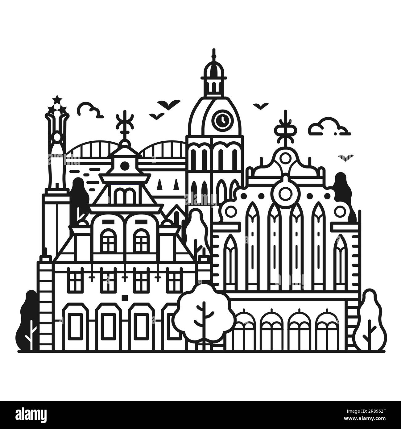 Monumento riga Imágenes vectoriales de stock Alamy