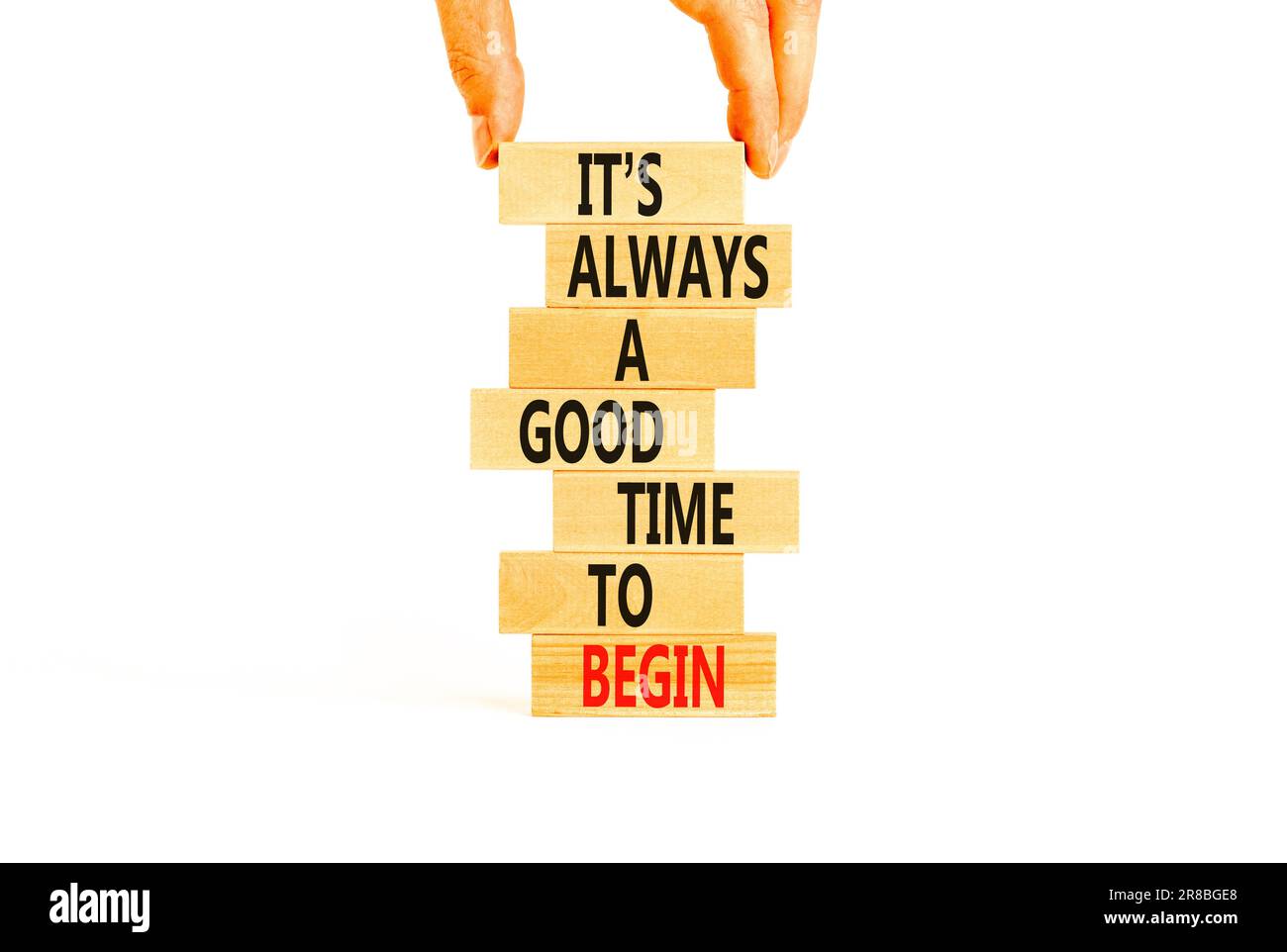 Buen momento para comenzar símbolo. Palabras conceptuales Siempre es un