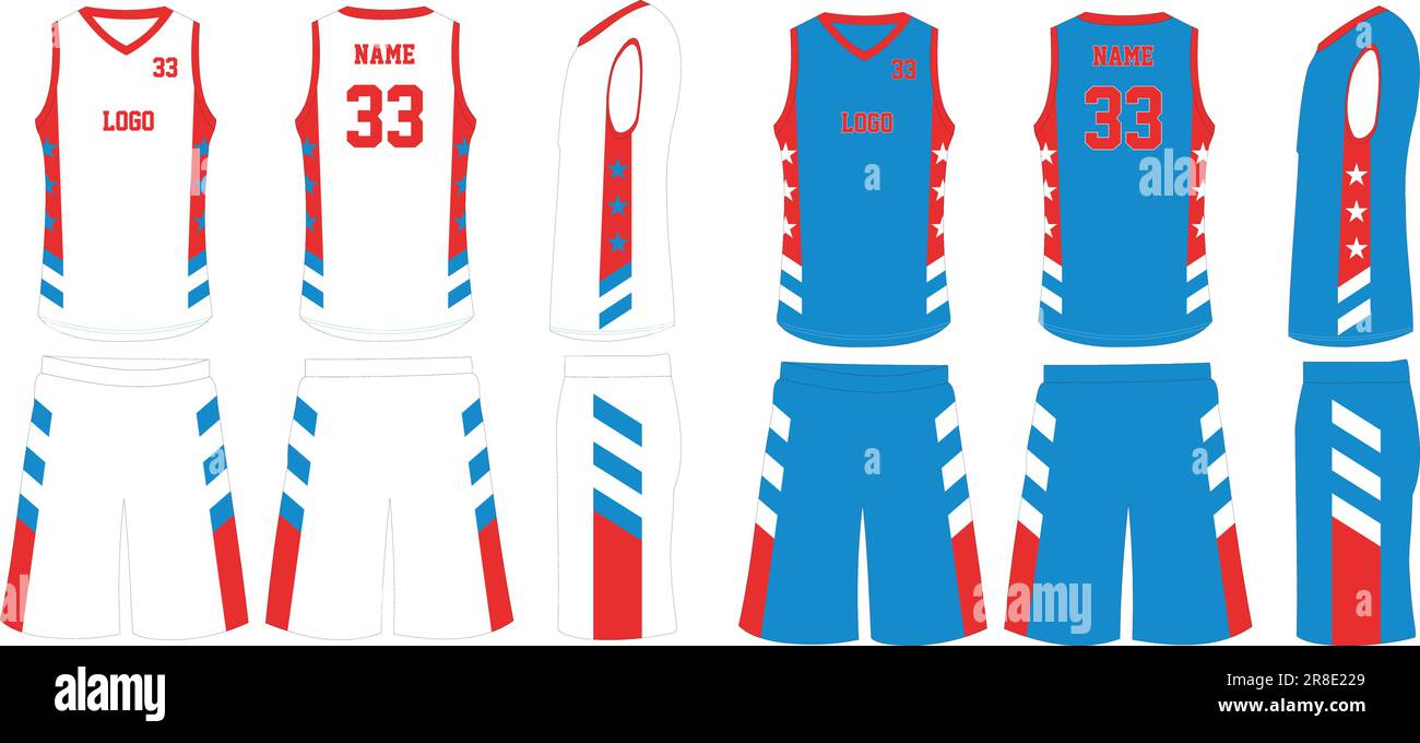 Uniforme de baloncesto Diseño personalizado plantillas de maquetas de