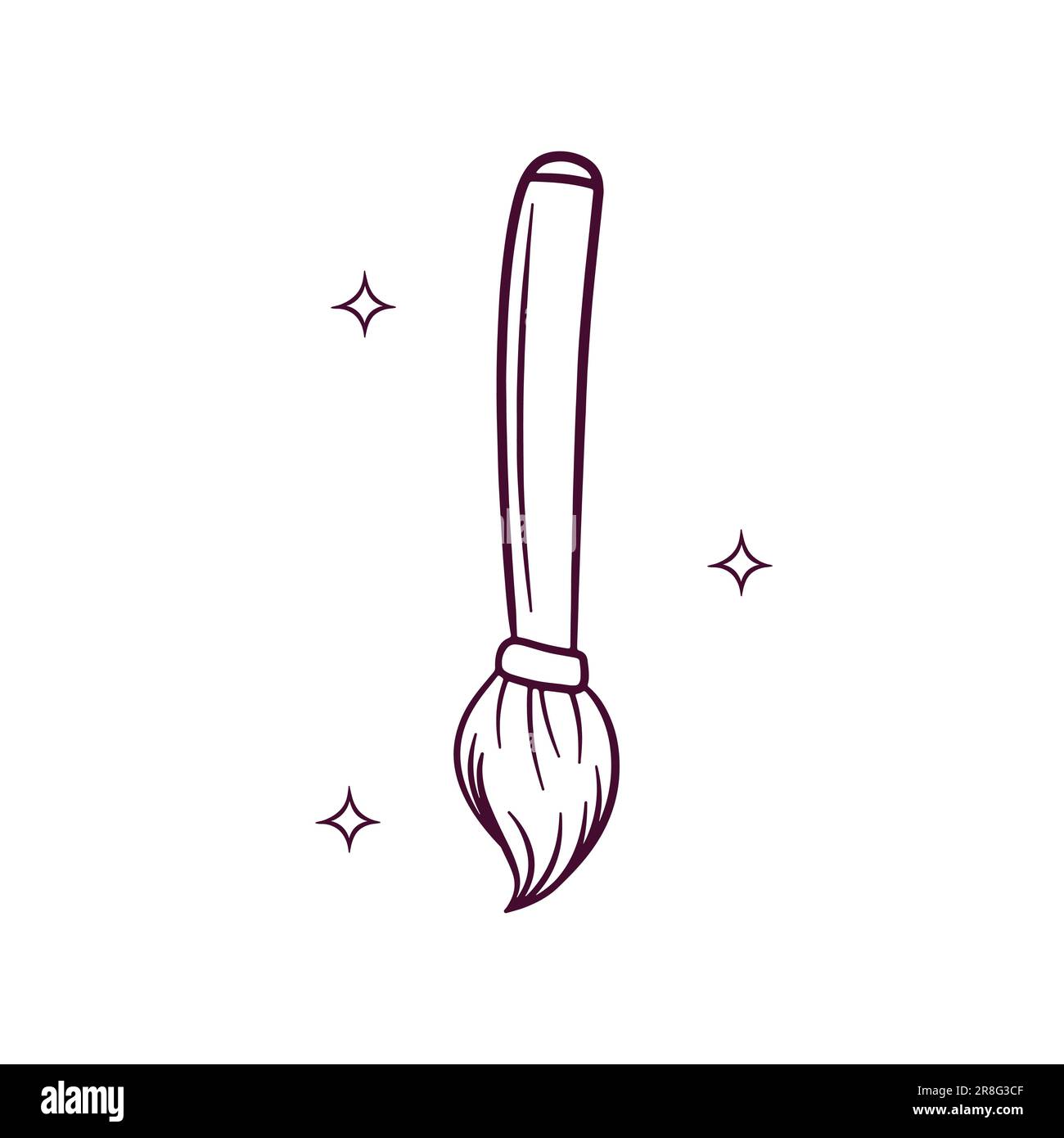 Pincel dibujado a mano. Doodle Vector Sketch Ilustración Imagen Vector