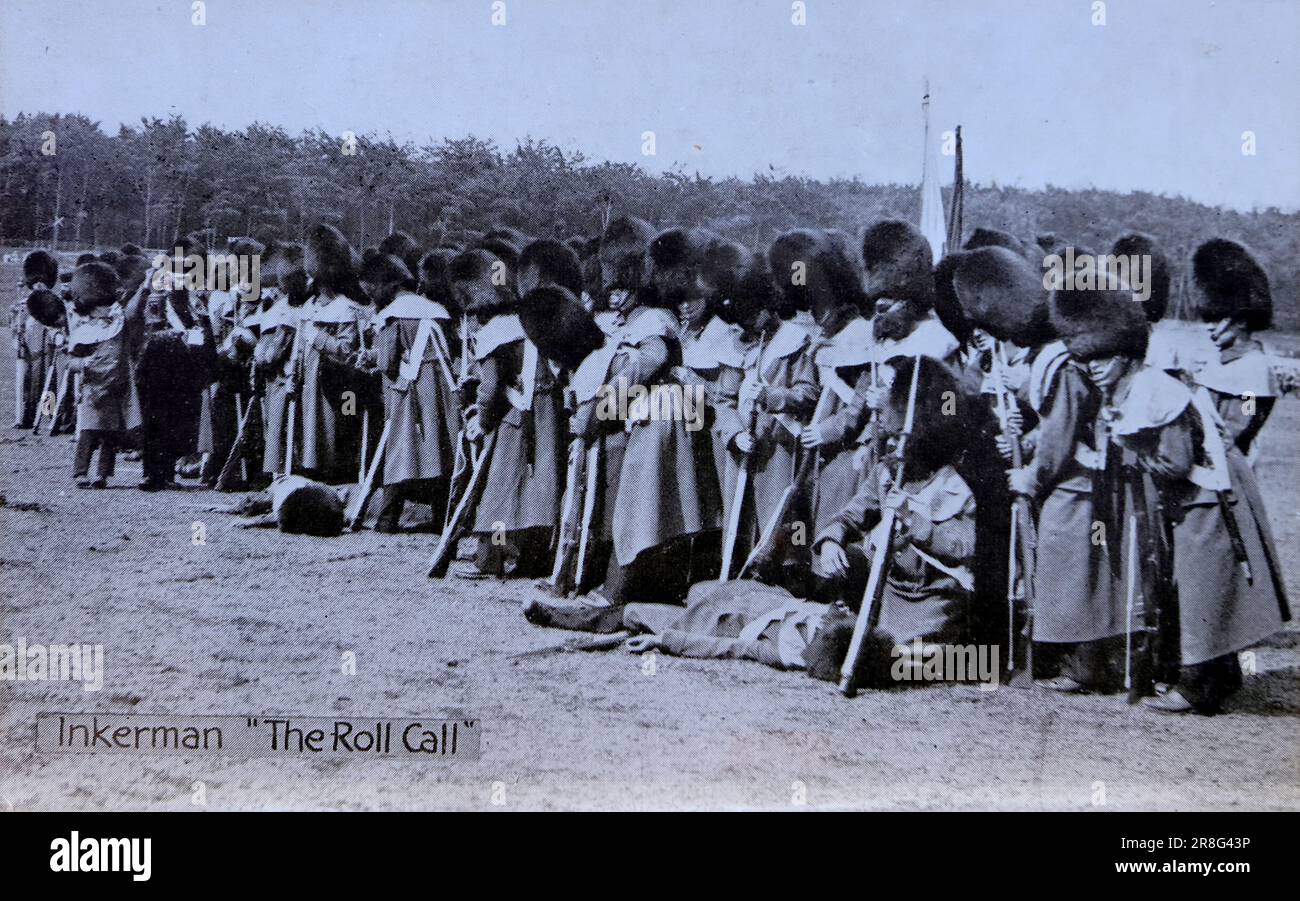 Aldershot Tattoo, Inkerman “The Roll Call”, promulgación, c1932. Una
