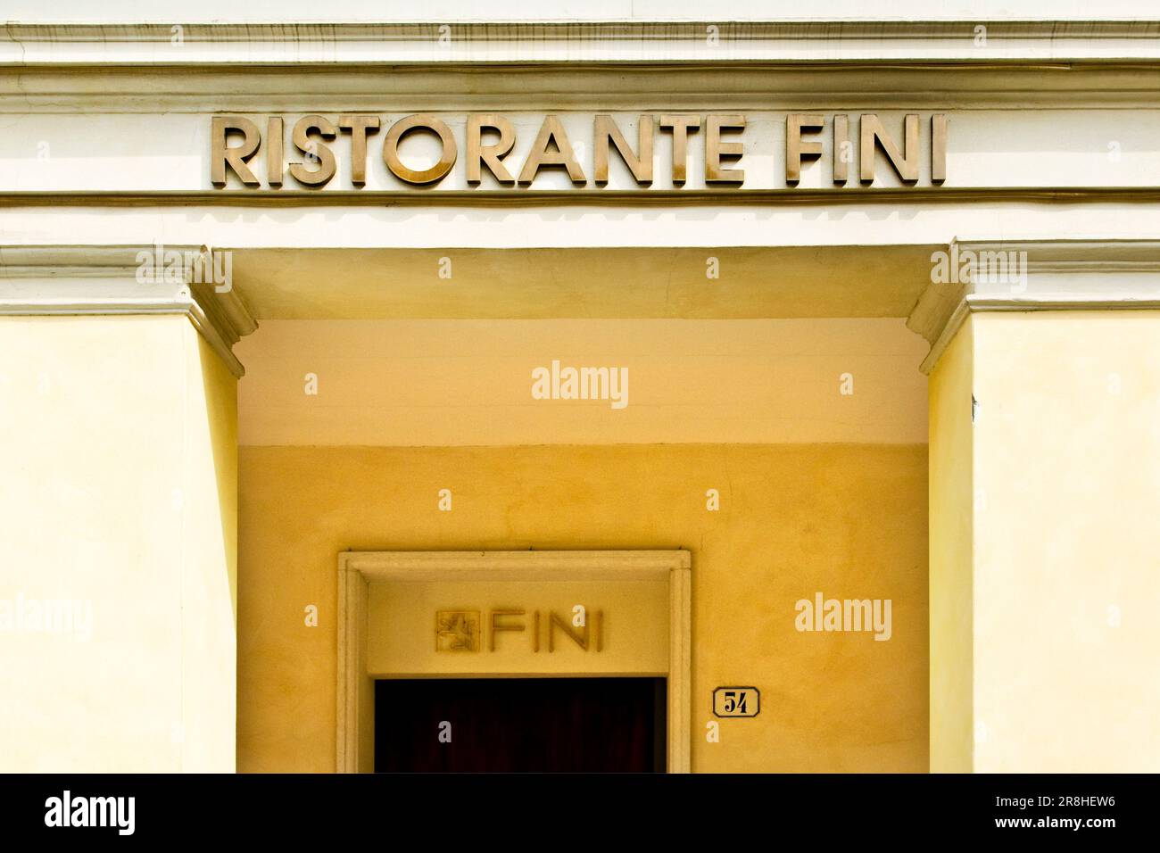 Restaurante Fini. Módena. Emilia Romaña. Italia Foto de stock